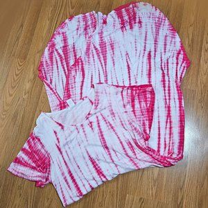 Livi Active Lane Bryant Women's Size 14/16 PinkTye Dye Maxi Dress EUC